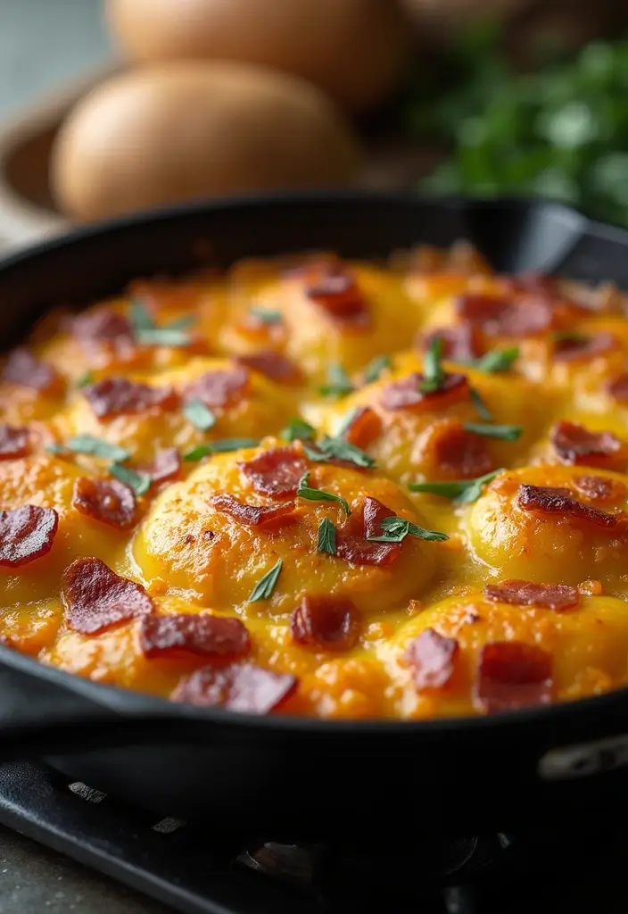 30 Chicken Bacon Potato Casserole Recipes That Feel Like Heaven - 19. Chicken Bacon Potato Skillet Casserole