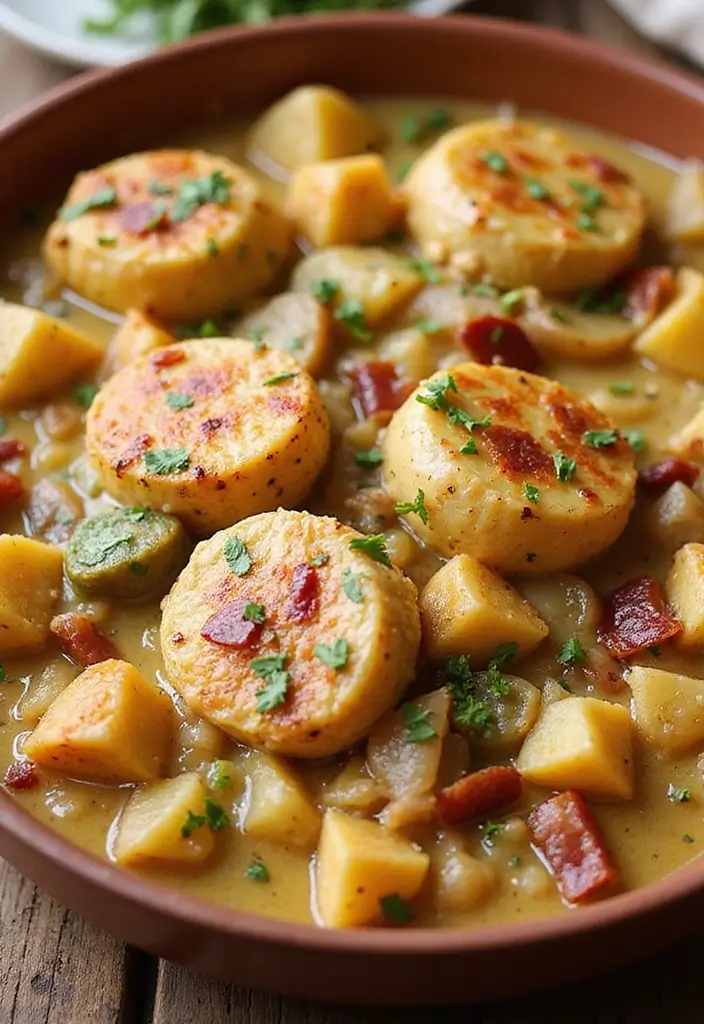 30 Chicken Bacon Potato Casserole Recipes That Feel Like Heaven - 20. Chicken Bacon Potato and Vegetable Casserole