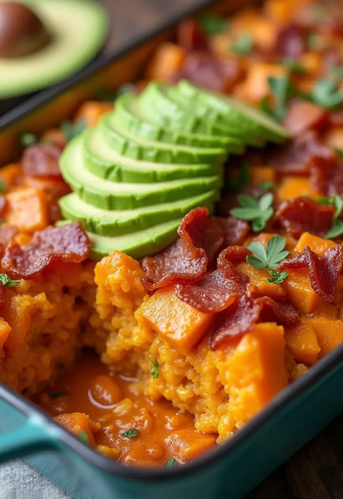 30 Chicken Bacon Potato Casserole Recipes That Feel Like Heaven - 7. Sweet Potato Chicken Bacon Casserole