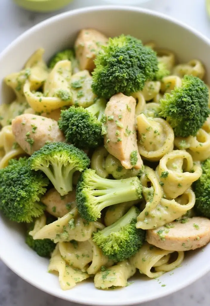 30 Creamy Italian Chicken Pasta Recipes That Feel Like a Tuscan Dinner - 17. Creamy Chicken and Broccoli Pesto Pasta