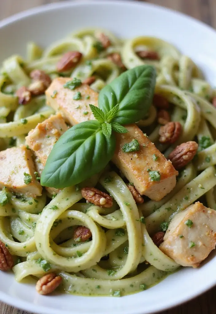 30 Creamy Italian Chicken Pasta Recipes That Feel Like a Tuscan Dinner - 6. Creamy Pesto Chicken Pasta