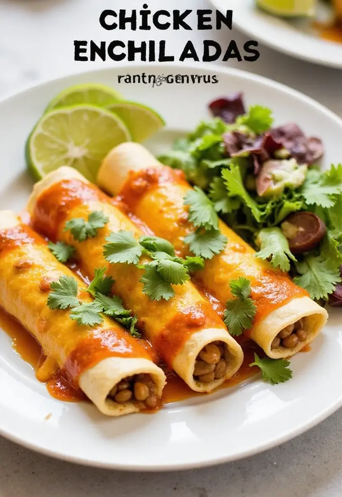 30 Instant Pot Chicken Enchiladas Recipes That Are Fast & Flavorful - 16. Instant Pot Chicken Enchiladas with Lentils
