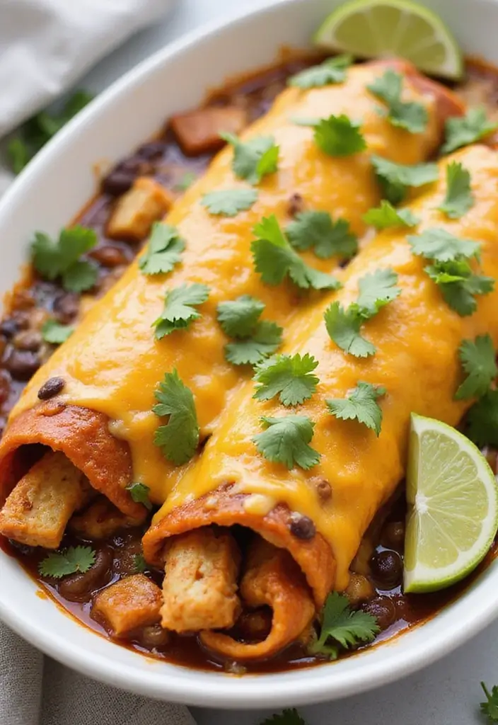 30 Instant Pot Chicken Enchiladas Recipes That Are Fast & Flavorful - 6. Instant Pot Chicken Enchiladas with Black Beans