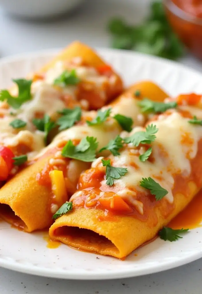 30 Instant Pot Chicken Enchiladas Recipes That Are Fast & Flavorful - 7. Instant Pot Chicken Enchiladas with Peppers