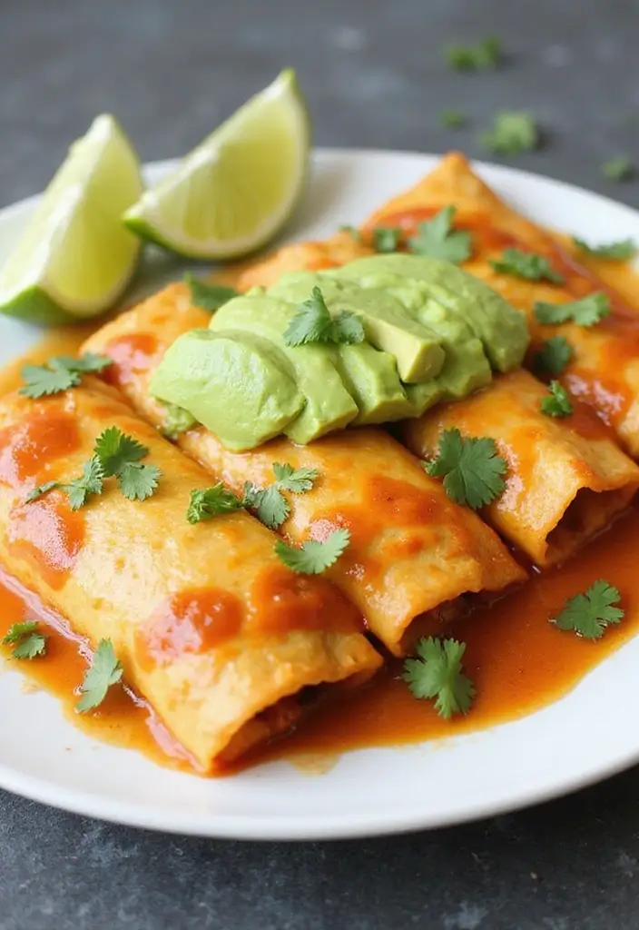 30 Instant Pot Chicken Enchiladas Recipes That Are Fast & Flavorful - 9. Instant Pot Chicken Enchiladas with Avocado