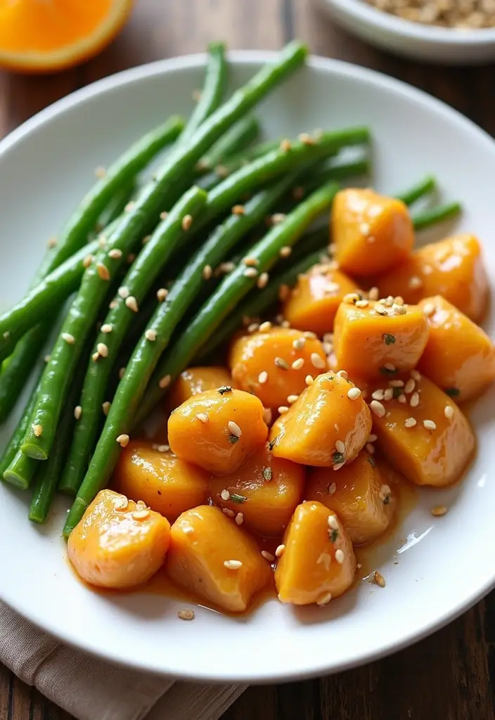 30 Orange Chicken Recipe Easy Versions That Are Crispy & Tangy - 25. Orange Chicken and Green Beans