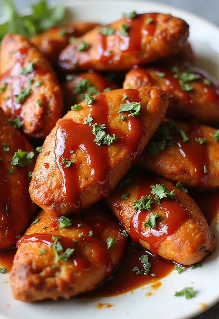 30 Oven Baked Chicken Tenderloins Recipes That Are Crunchy & Easy - 4. Spicy BBQ Chicken Tenderloins