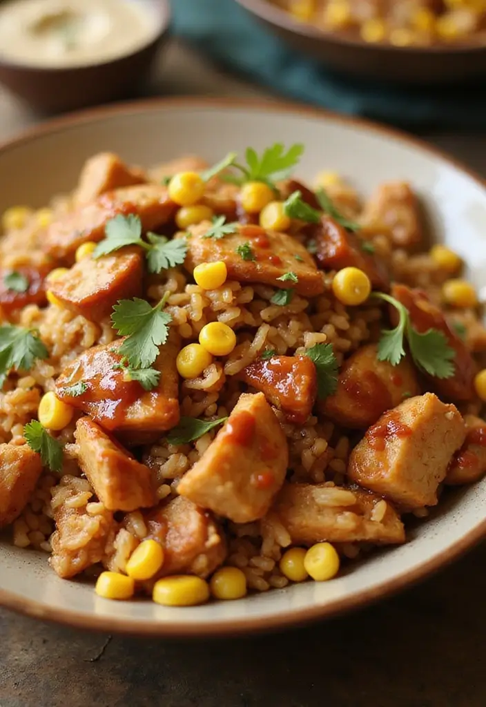 30 Rotisserie Chicken Fried Rice Recipes That Feel Quick & Cozy - 20. BBQ Chicken Fried Rice