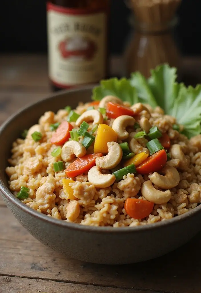 30 Rotisserie Chicken Fried Rice Recipes That Feel Quick & Cozy - 29. Rotisserie Chicken Fried Rice with Cashews