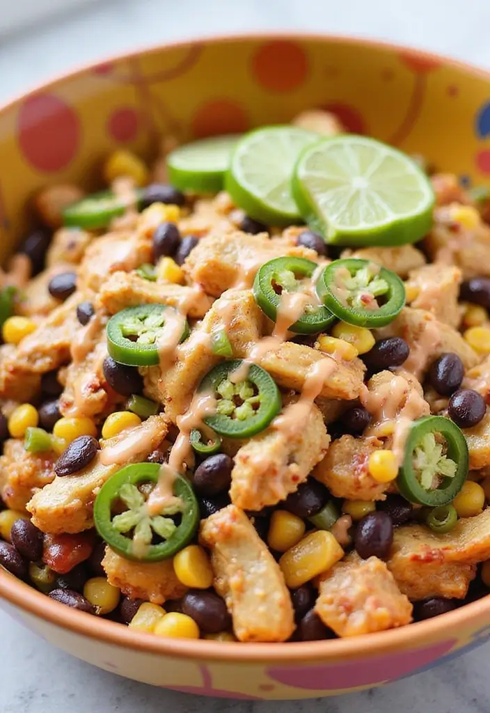 30 Sassy Scotty Chicken Salad Recipe Copycats That Are Sweet & Crunchy - 13. Spicy Southwest Chicken Salad