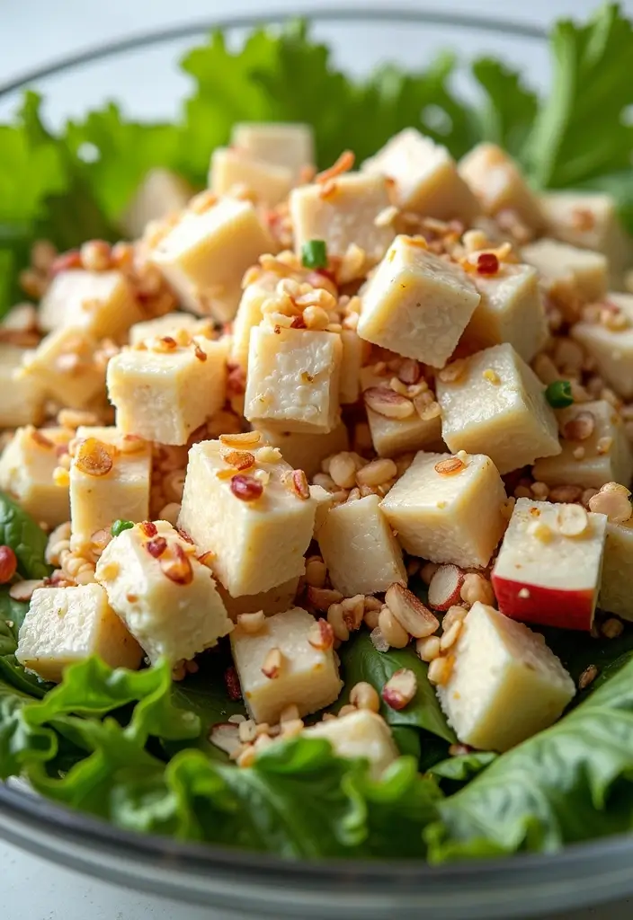 30 Sassy Scotty Chicken Salad Recipe Copycats That Are Sweet & Crunchy - 3. Crunchy Apple and Almond Salad