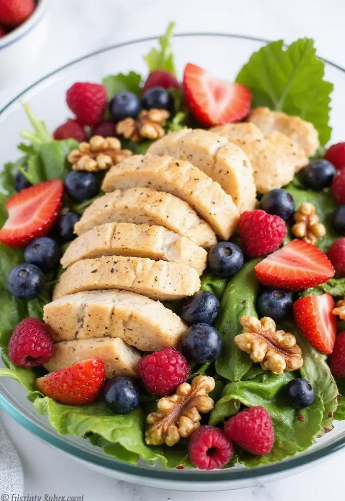 30 Sassy Scotty Chicken Salad Recipe Copycats That Are Sweet & Crunchy - 6. Berry Bliss Chicken Salad