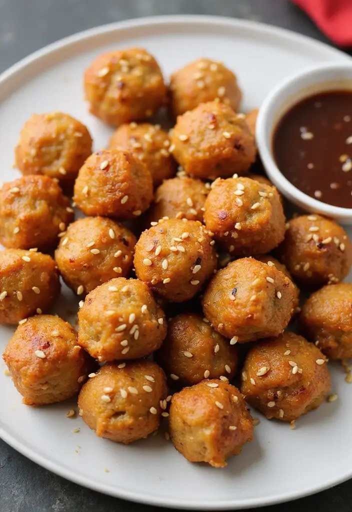 30 Sesame Chicken Recipe Easy Versions That Are Crispy & Quick - 15. Sesame Chicken Meatballs