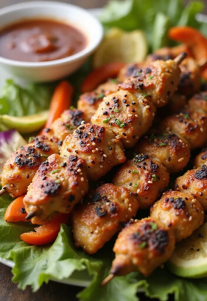 30 Sesame Chicken Recipe Easy Versions That Are Crispy & Quick - 19. Sesame Chicken Skewers