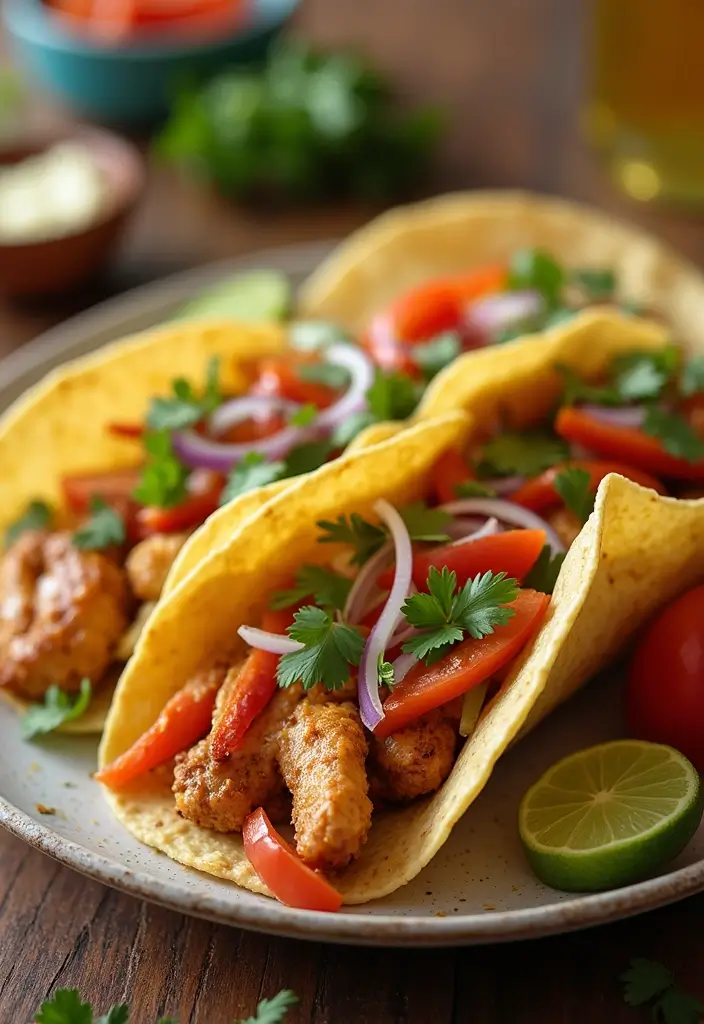 27 Crockpot Chicken Tacos 3 Ingredient Recipes That Are Weeknight Winners - 22. Classic Chicken Fajita Tacos