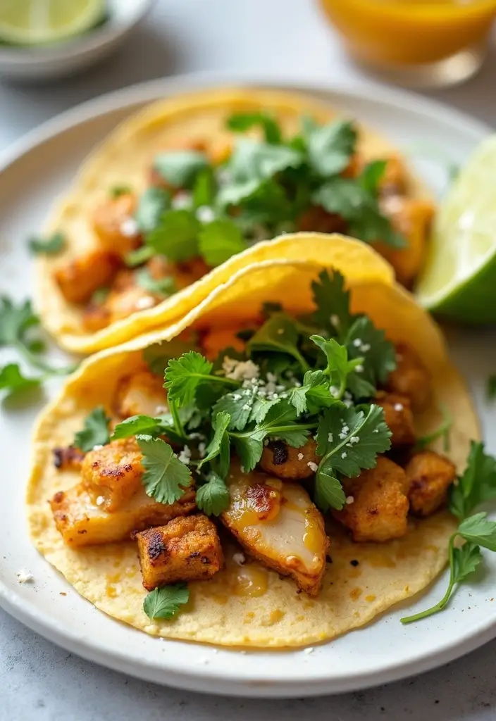 27 Crockpot Chicken Tacos 3 Ingredient Recipes That Are Weeknight Winners - 23. Honey Mustard Chicken Tacos