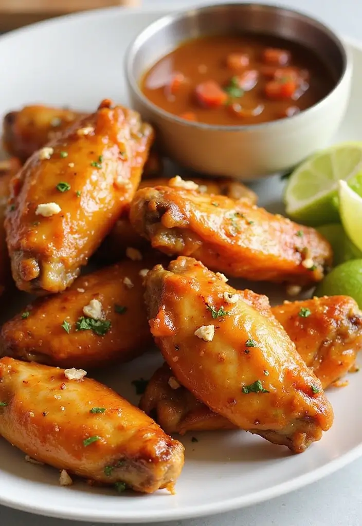 27 Honey Garlic Chicken Wings Recipes That Are Addictively Crispy - 16. Honey Garlic Salsa Wings
