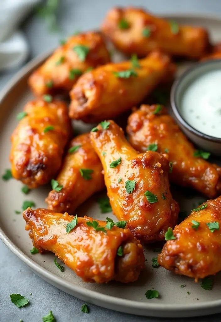 27 Honey Garlic Chicken Wings Recipes That Are Addictively Crispy - 17. Honey Garlic Ranch Wings