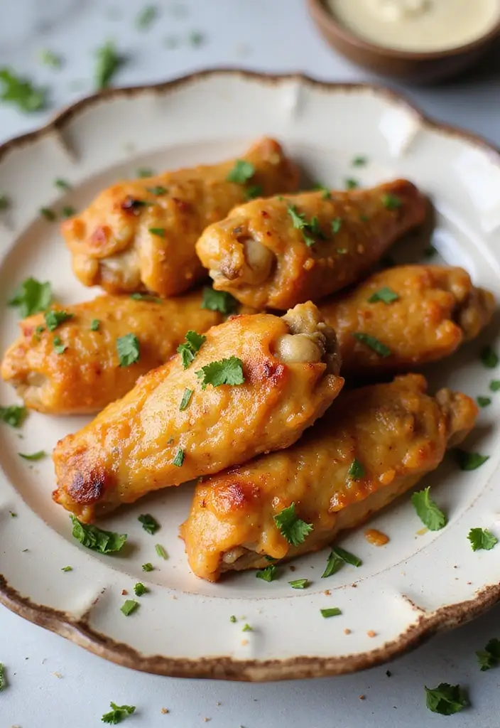 27 Honey Garlic Chicken Wings Recipes That Are Addictively Crispy - 21. Honey Garlic Cheesecake Wings