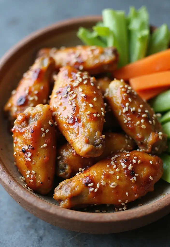 27 Honey Garlic Chicken Wings Recipes That Are Addictively Crispy - 6. Honey Garlic Wings with Sesame