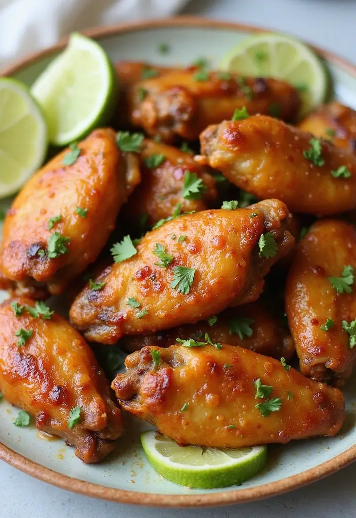 27 Honey Garlic Chicken Wings Recipes That Are Addictively Crispy - 7. Honey Garlic Lime Chicken Wings