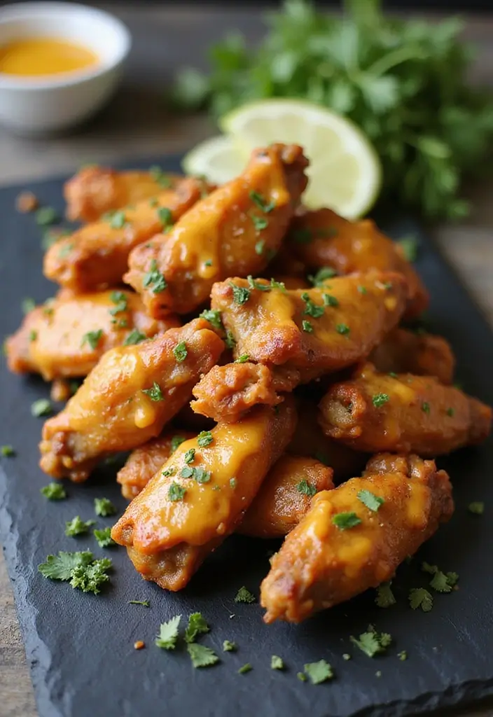 27 Honey Garlic Chicken Wings Recipes That Are Addictively Crispy - 8. Honey Garlic Mustard Wings