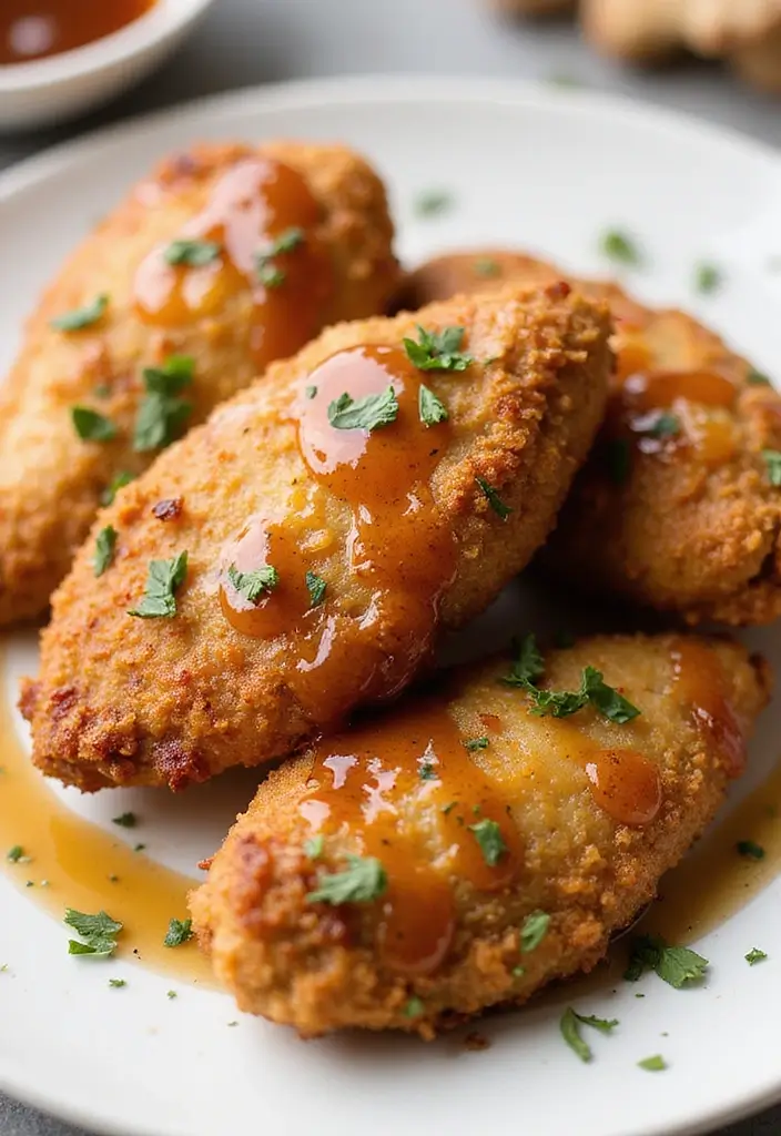 26 Almond Flour Chicken Tenders That Are Crispy Keto & Gluten-Free 13 26 Almond Flour Chicken Tenders That Are Crispy Keto & Gluten-Free - 12. Maple Glazed Almond Flour Chicken Tenders