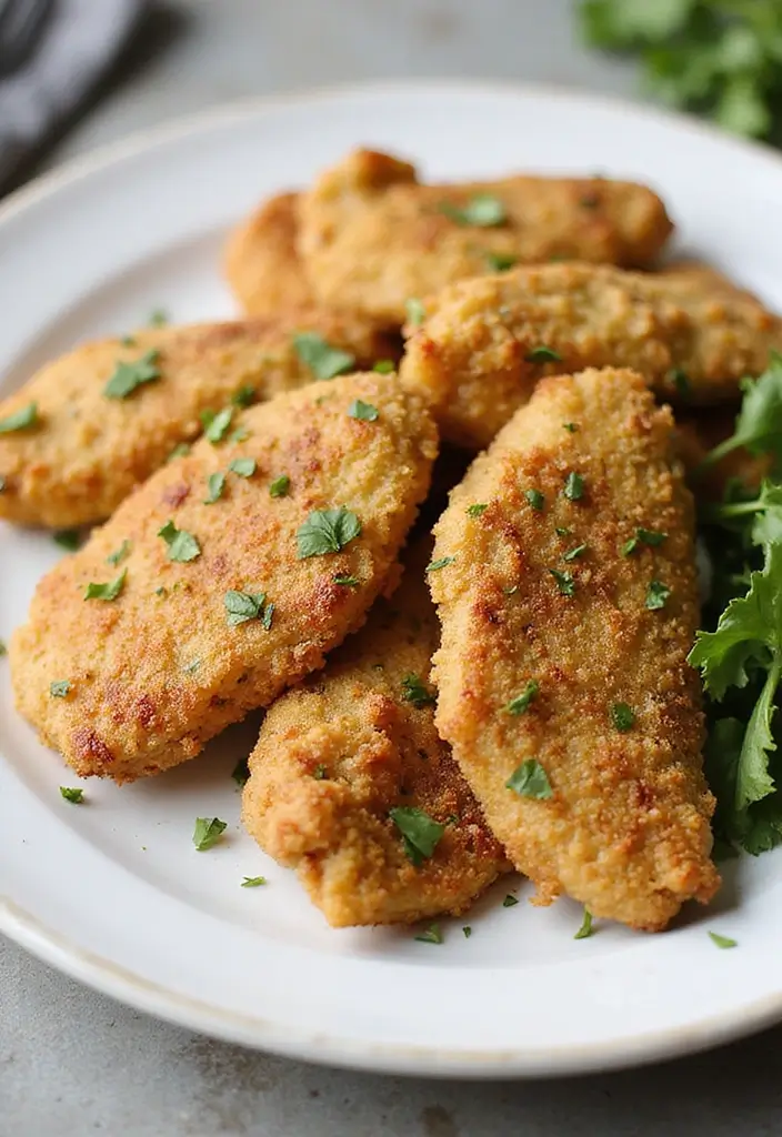26 Almond Flour Chicken Tenders That Are Crispy Keto & Gluten-Free 14 26 Almond Flour Chicken Tenders That Are Crispy Keto & Gluten-Free - 13. Herbed Garlic Almond Flour Chicken Tenders
