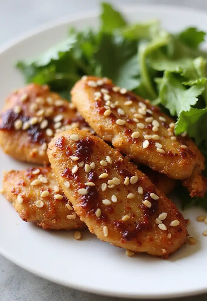 26 Almond Flour Chicken Tenders That Are Crispy Keto & Gluten-Free 19 26 Almond Flour Chicken Tenders That Are Crispy Keto & Gluten-Free - 18. Miso Glazed Almond Flour Chicken Tenders