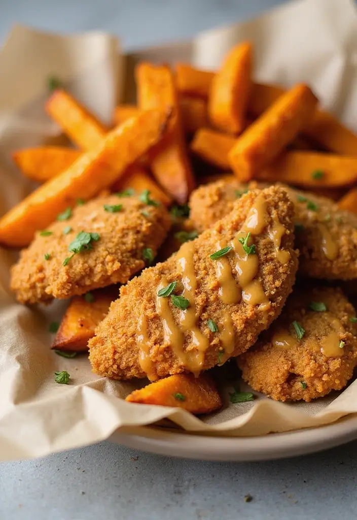 26 Almond Flour Chicken Tenders That Are Crispy Keto & Gluten-Free 25 26 Almond Flour Chicken Tenders That Are Crispy Keto & Gluten-Free - 24. Maple Mustard Almond Flour Chicken Tenders