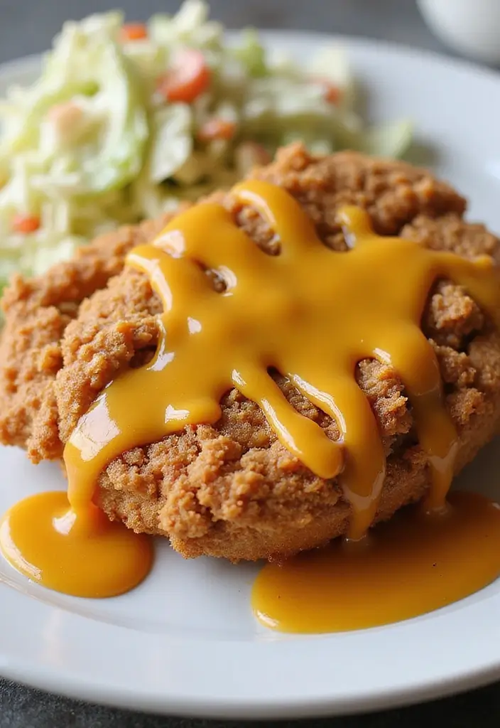 26 Chicken Fried Steak Gravy Recipes That Are Rich & Creamy - 15. Honey Mustard Chicken Fried Steak Gravy