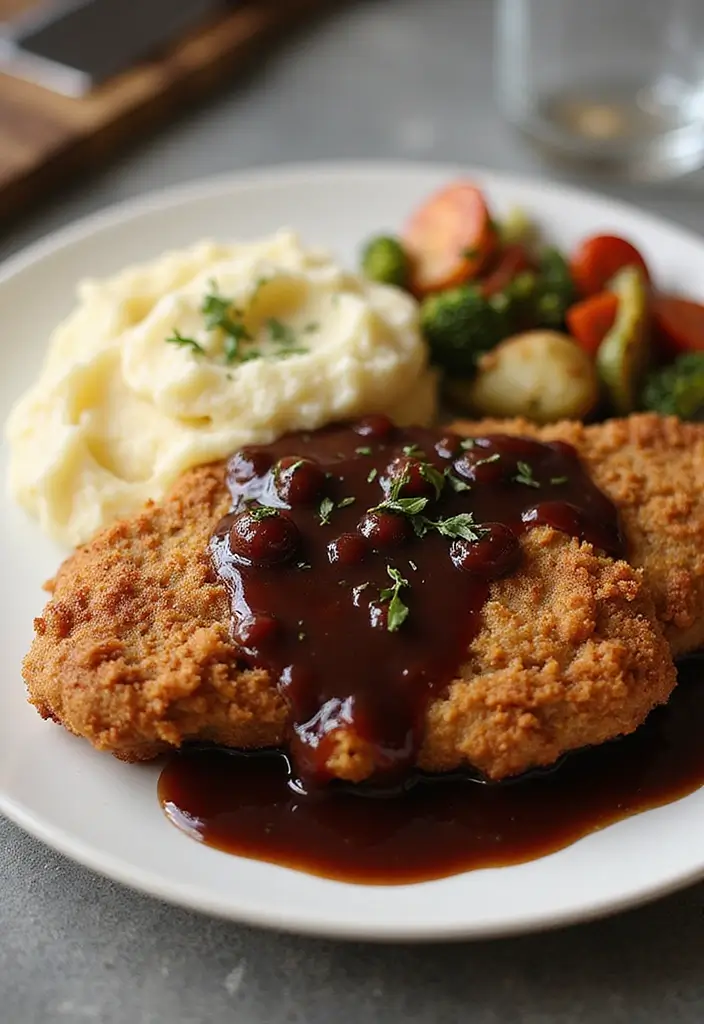 26 Chicken Fried Steak Gravy Recipes That Are Rich & Creamy - 23. Red Wine Chicken Fried Steak Gravy