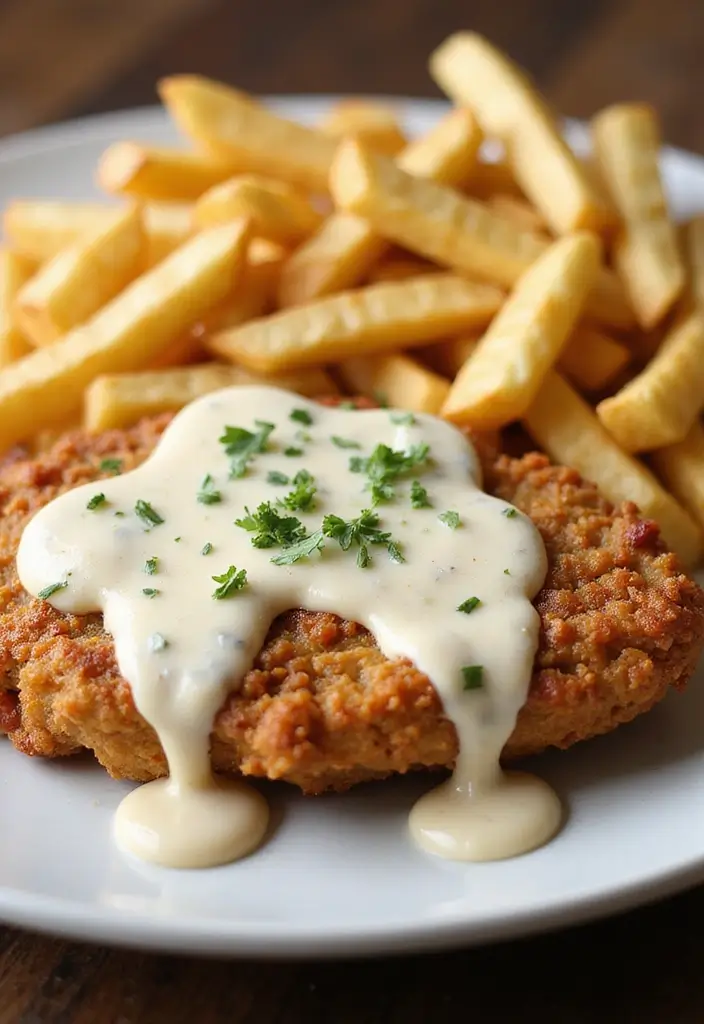 26 Chicken Fried Steak Gravy Recipes That Are Rich & Creamy - 5. Garlic Parmesan Chicken Fried Steak Gravy