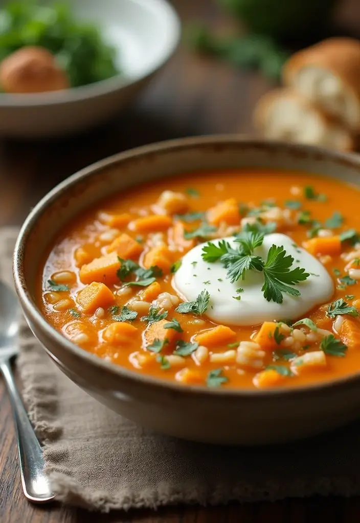 26 Mexican Chicken and Rice Soup Recipes That Warm the Soul - 14. Sweet Potato Chicken and Rice Soup