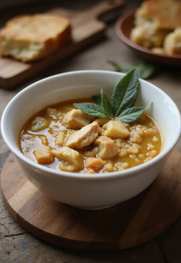 26 Mexican Chicken and Rice Soup Recipes That Warm the Soul - 16. Apple and Sage Chicken and Rice Soup