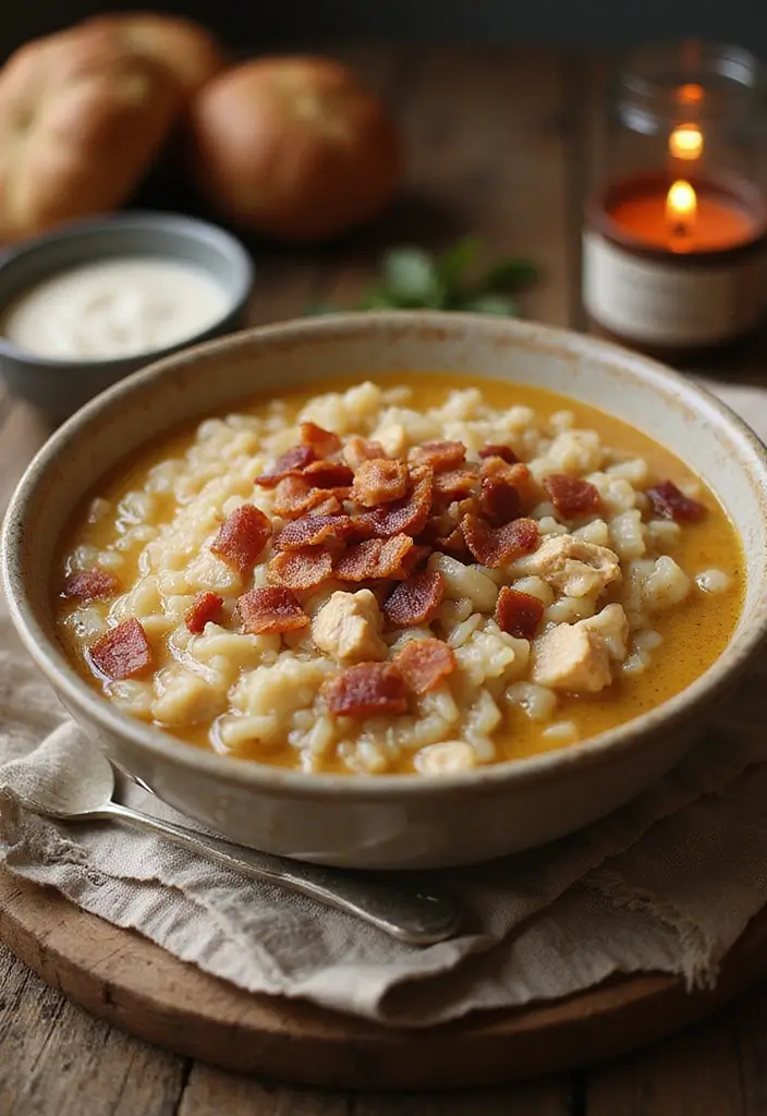 26 Mexican Chicken and Rice Soup Recipes That Warm the Soul - 24. Bacon and Chicken Rice Soup