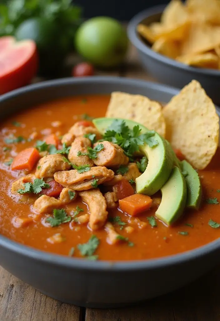 27 Authentic Chicken Tortilla Soup Recipes Full of Flavor - 2. Spicy Chipotle Chicken Tortilla Soup