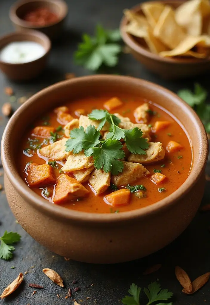 27 Authentic Chicken Tortilla Soup Recipes Full of Flavor - 26. Indian-Spiced Chicken Tortilla Soup
