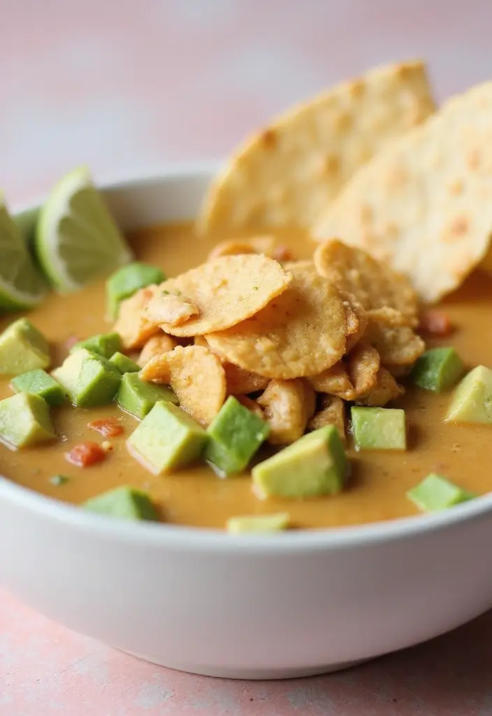 27 Authentic Chicken Tortilla Soup Recipes Full of Flavor - 4. Creamy Avocado Chicken Tortilla Soup