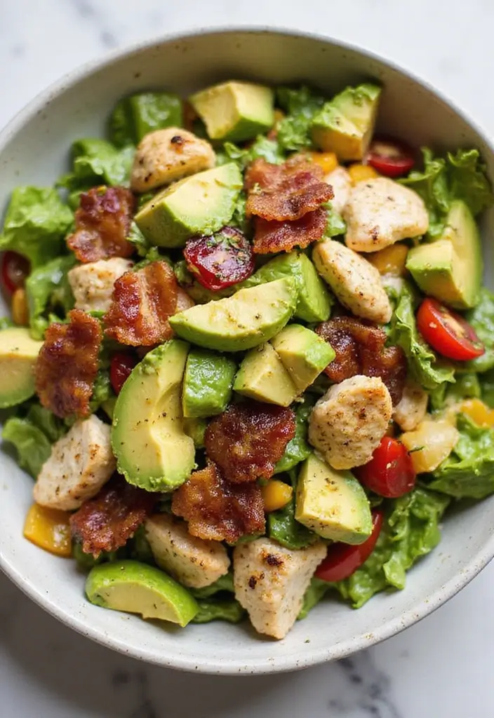 27 BLT Chicken Salad Recipe Variations That Are Fresh & Flavorful - 2. Avocado BLT Chicken Salad