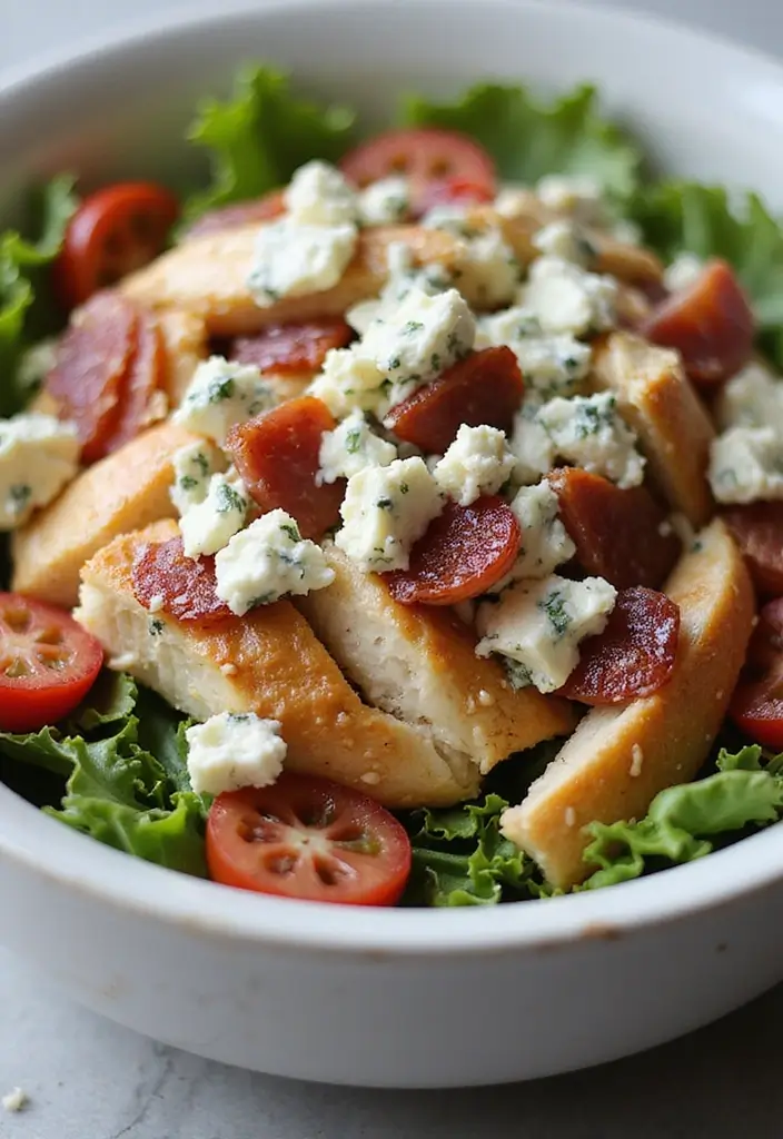 27 BLT Chicken Salad Recipe Variations That Are Fresh & Flavorful - 22. Bacon & Blue Cheese BLT Chicken Salad