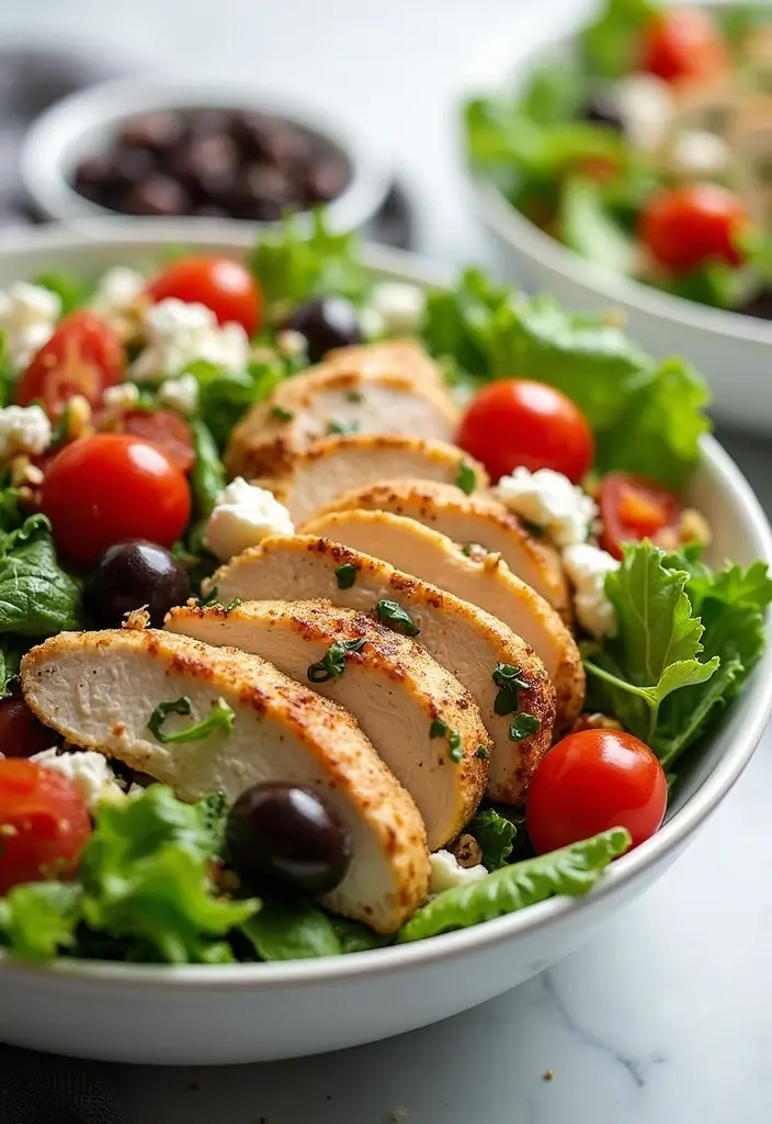 27 BLT Chicken Salad Recipe Variations That Are Fresh & Flavorful - 5. Mediterranean BLT Chicken Salad