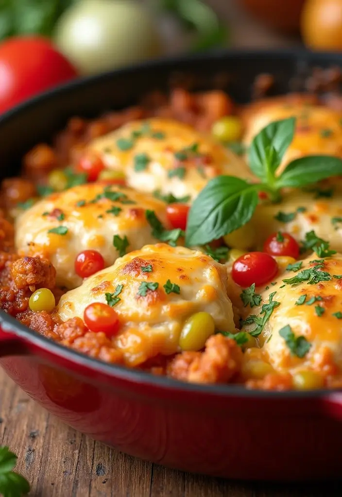 27 Casserole with Rotisserie Chicken Recipes That Save Dinner - 17. Chicken and Peppers Casserole