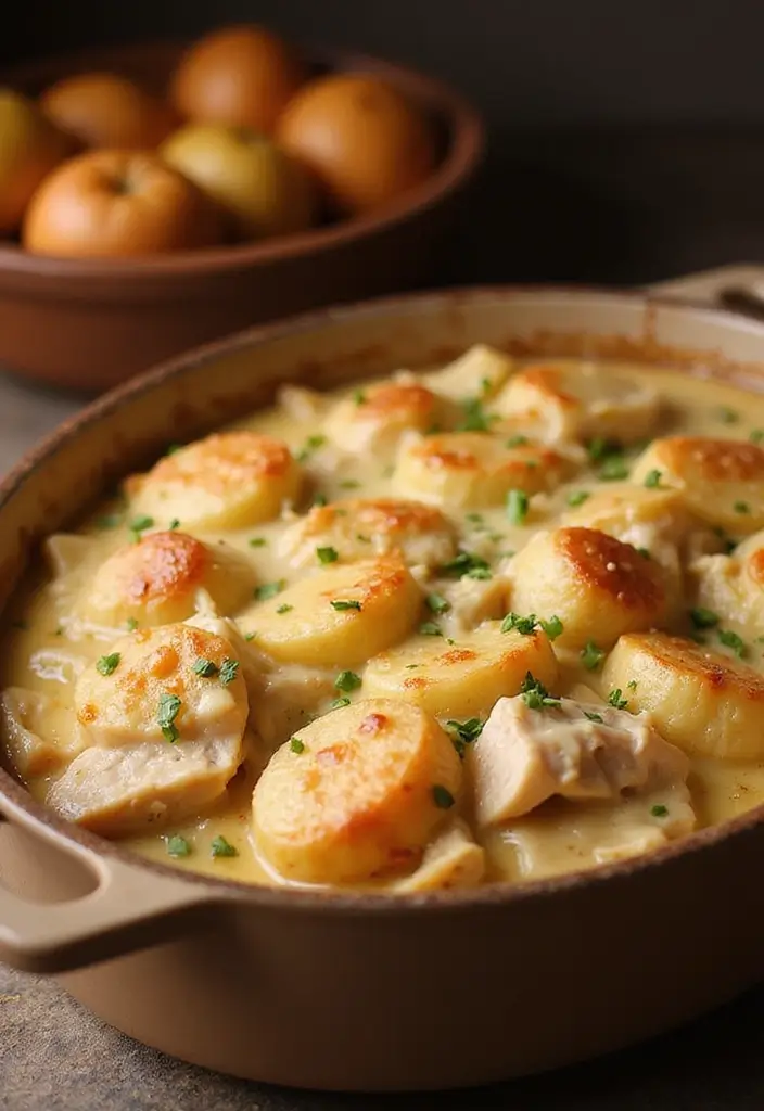 27 Casserole with Rotisserie Chicken Recipes That Save Dinner - 25. Chicken and Potato Casserole