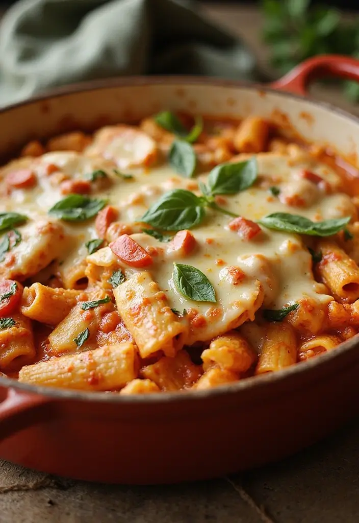 27 Casserole with Rotisserie Chicken Recipes That Save Dinner - 6. Italian Chicken Pasta Bake