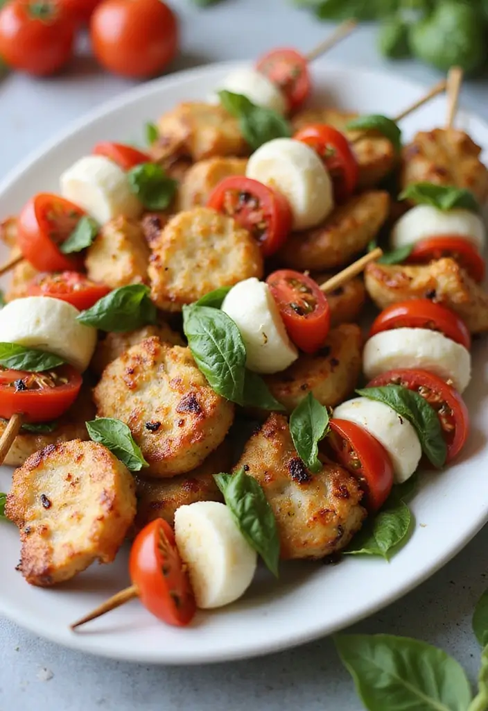 27 Chicken Meal Prep Recipes for Busy Weeks That Taste Fresh 13 27 Chicken Meal Prep Recipes for Busy Weeks That Taste Fresh - 12. Chicken Caprese Skewers