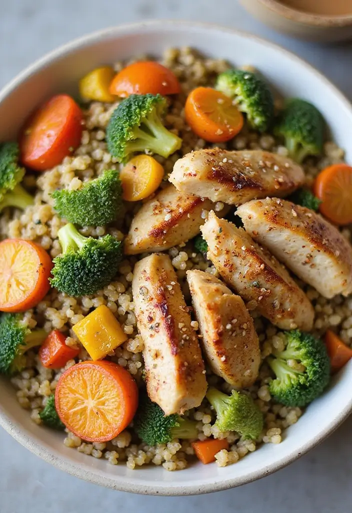 27 Chicken Meal Prep Recipes for Busy Weeks That Taste Fresh 17 27 Chicken Meal Prep Recipes for Busy Weeks That Taste Fresh - 16. Chicken and Veggie Quinoa Bowls