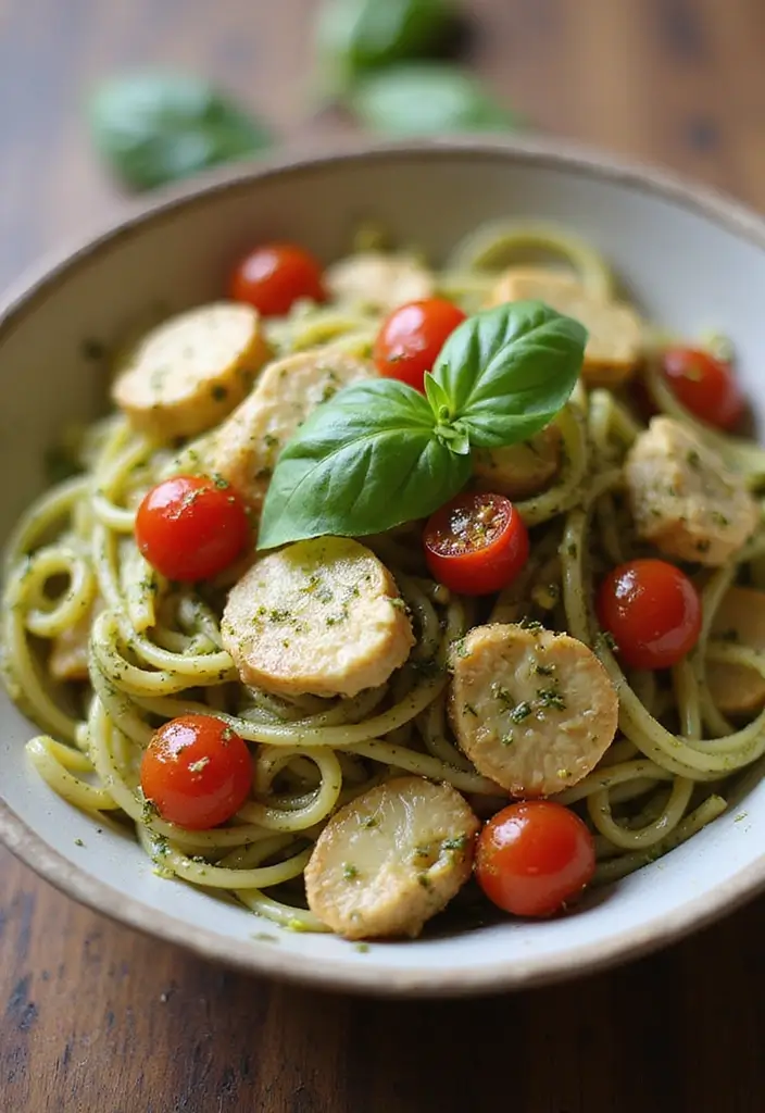 27 Chicken Meal Prep Recipes for Busy Weeks That Taste Fresh 21 27 Chicken Meal Prep Recipes for Busy Weeks That Taste Fresh - 20. Chicken Pesto Pasta