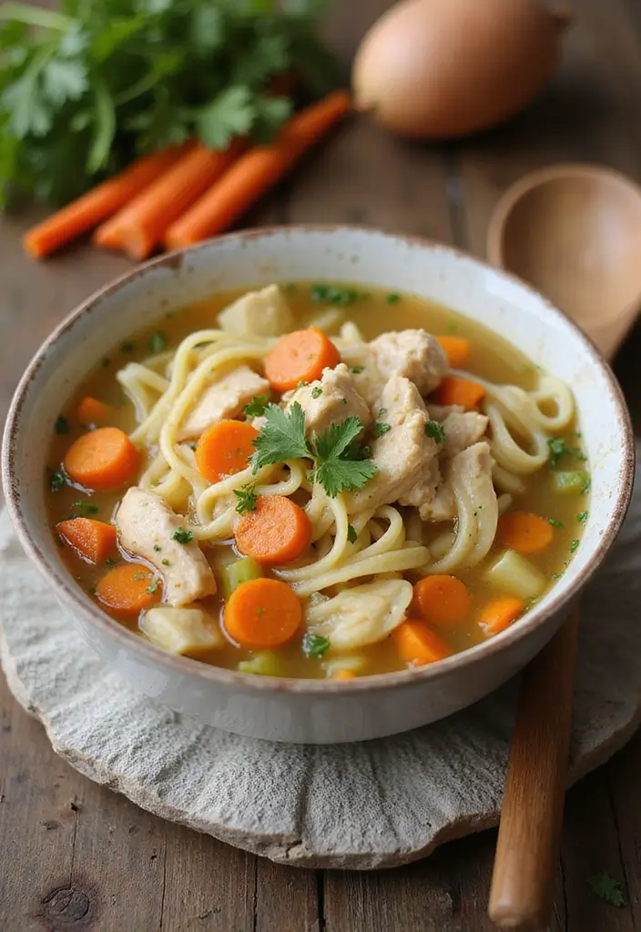 27 Homemade Chicken Noodle Soup Crockpot Recipes That Heal Fast - 1. Classic Comfort Chicken Noodle Soup