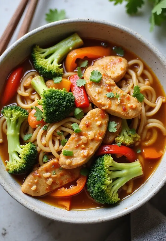 27 Homemade Chicken Noodle Soup Crockpot Recipes That Heal Fast - 17. Teriyaki Chicken Noodle Soup